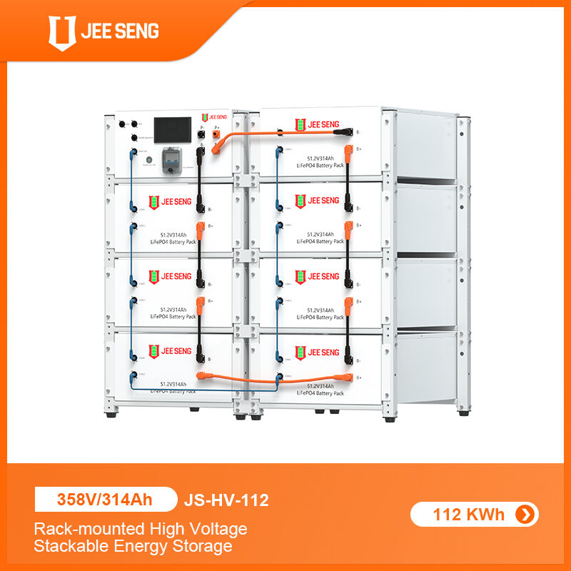 Batteria al litio impilabile ad alta tensione montata su rack per solare